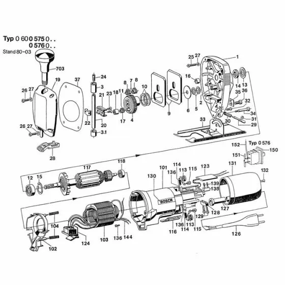 Bosch 0600575000 Spare Parts List