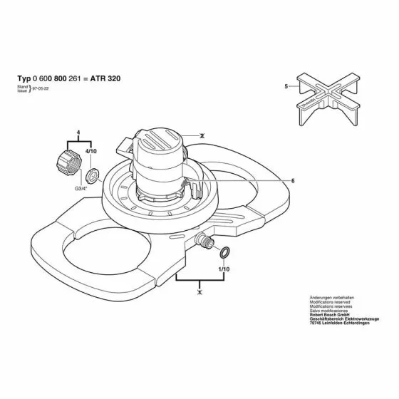 Bosch ATR 320 INTELLIGENT FLAT GASKET ?15x?24x3=3/4" 1609351002 Spare Part Type: 600800261