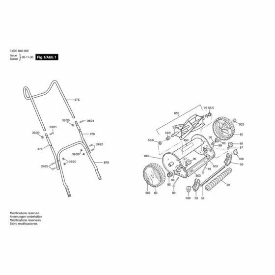 Bosch AHM 30 C WING NUT F016L66135 Spare Part Type: 600886002