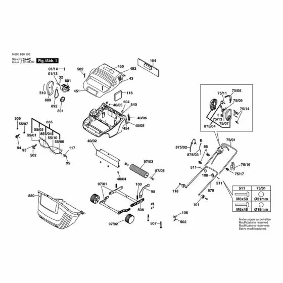 Bosch AMR 32 F STRAIN-RELIEF CLAMP F016L65387 Spare Part Type: 600888142