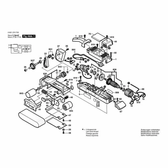 Bosch BBS 75 Spare Parts List Type: 0601274761