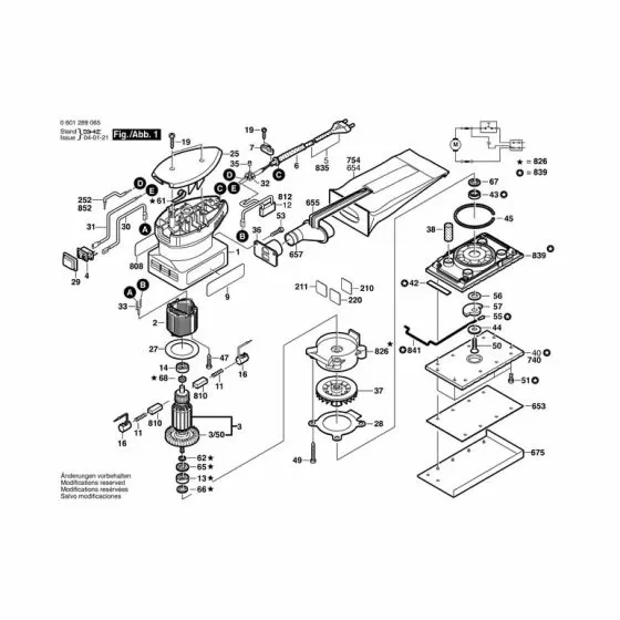 Bosch SW 16 A Spare Parts List Type: 0601289066