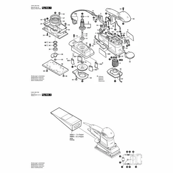 Bosch SW 280 AE Spare Parts List Type: 0601293766