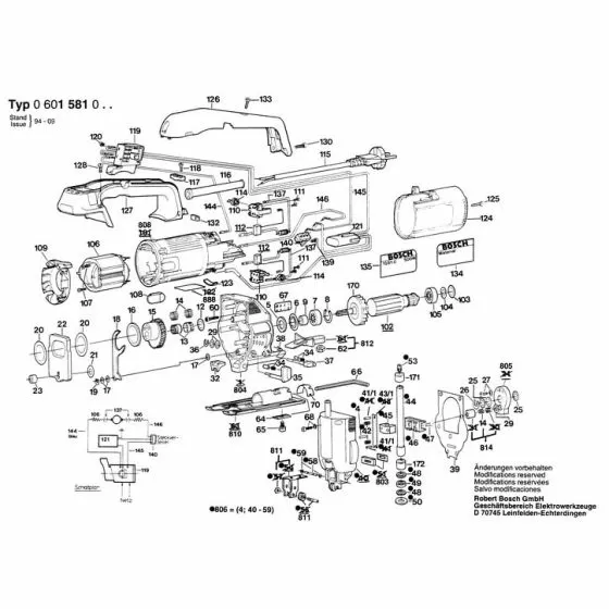 Bosch 0600550041 Spare Parts List