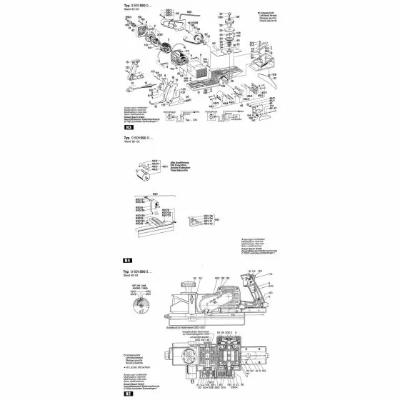 Bosch 0601590042  Spare Parts List