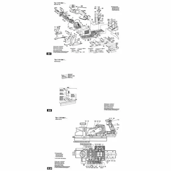 Bosch 0601590103  Spare Parts List