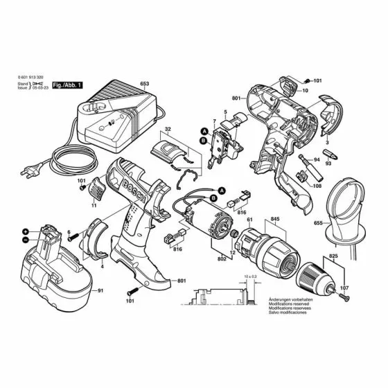 Bosch GSB 18 VE-2 FAST CHARGER EU 230/7.2-24V. 30 MIN. 2607225028 Spare Part Type: 601913320