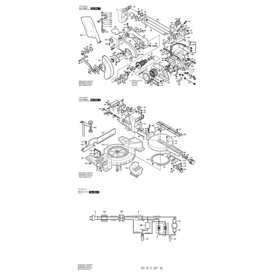 Bosch GCM 10 S Spare Parts List Type: 0601B20503