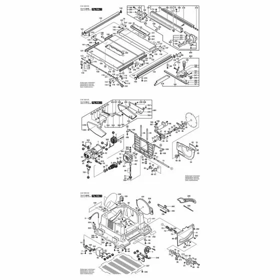 Bosch GTS 10 SCREW 2610303026 Spare Part Type: 0601B30041