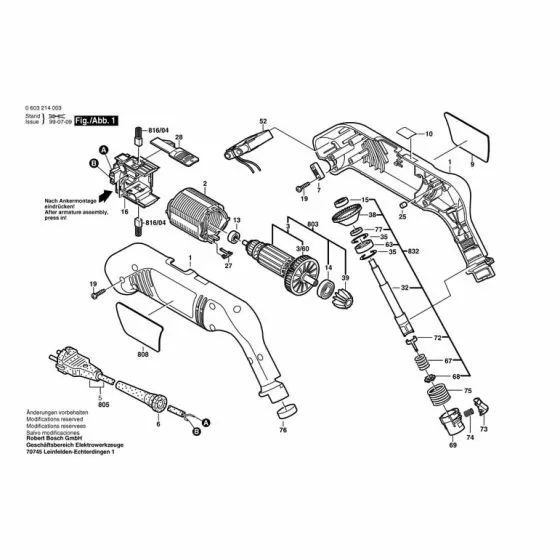 Bosch PEB 450  GROMMET ?6.4-?7.2x76 MM 2600703017 Spare Part Type: 0603214042