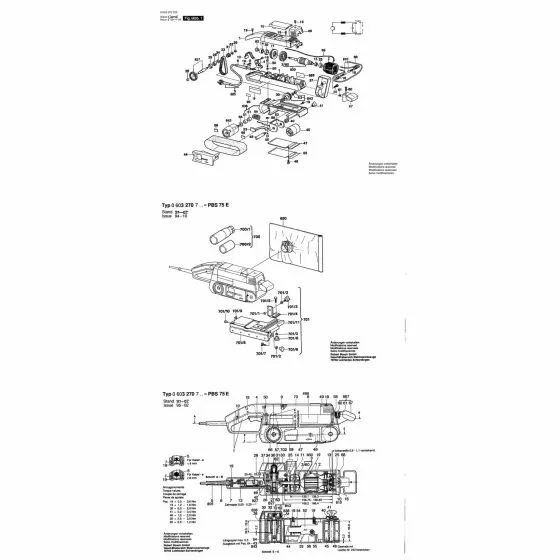 Bosch PBS 75 E Spare Parts List Type: 0603270742