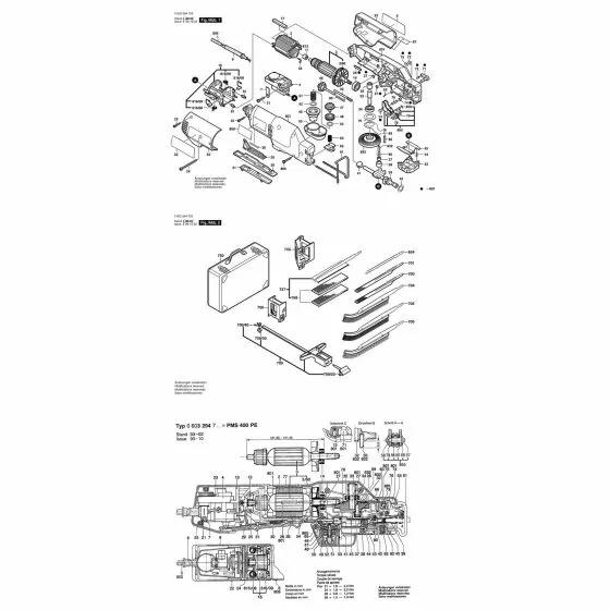 Bosch PMS 400 PE Type: 0603294742 Spare Parts List