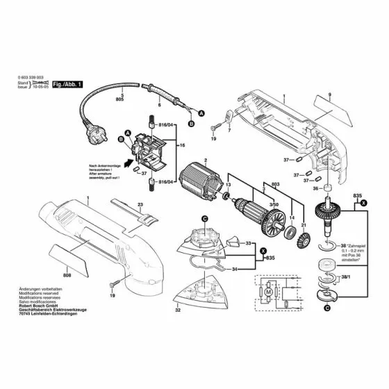 Bosch PDA 180 Spare Parts List Type: 0603339085