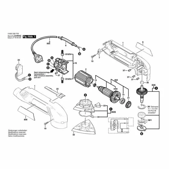 Bosch PDA 180 E Spare Parts List Type: 0603339785