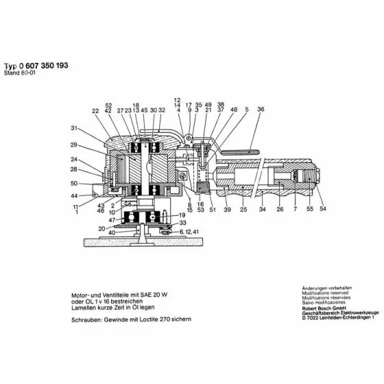 Bosch 0607350193 Spare Parts List