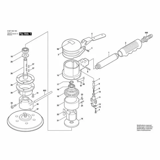 Bosch 0607350195 Spare Parts List