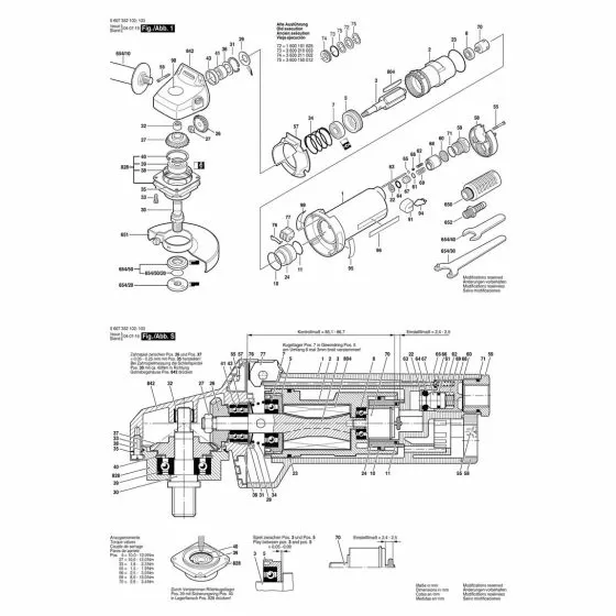 Bosch 550 WATT-SERIE Spare Parts List Type: 607352102