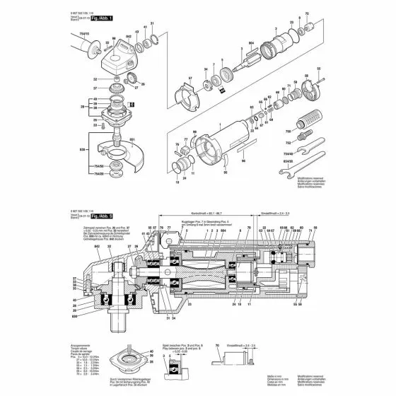 Bosch 550 WATT-SERIE DEEP-GROOVE BALL BEARING 3600905038 Spare Part Type: 607352109