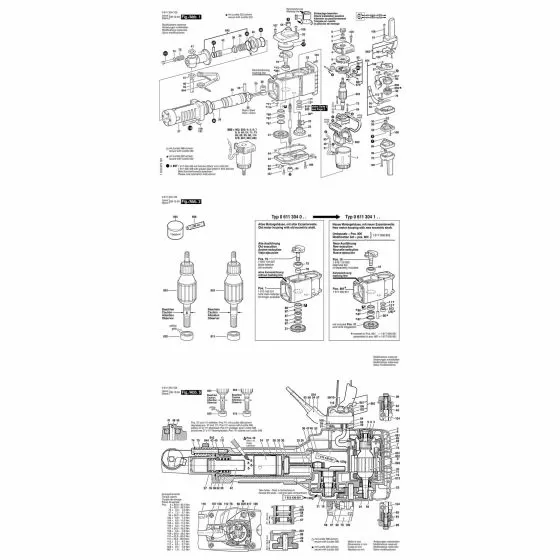 Bosch GSH 3 Type: 0611320742 NAMEPLATE 26x42 MM 1601106035 Spare Part