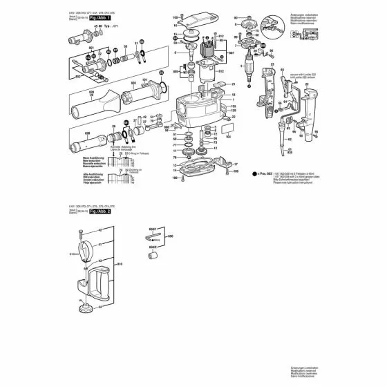 Bosch 455 Type: 611313770 Spare Parts List