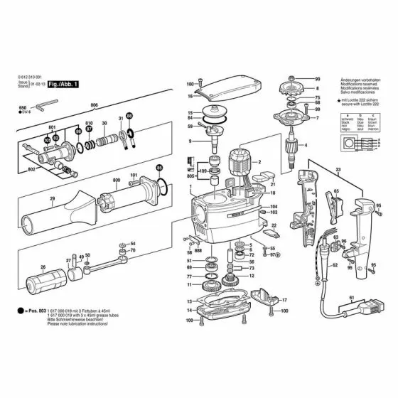 Bosch 400 Type: 611305073 Spare Parts List