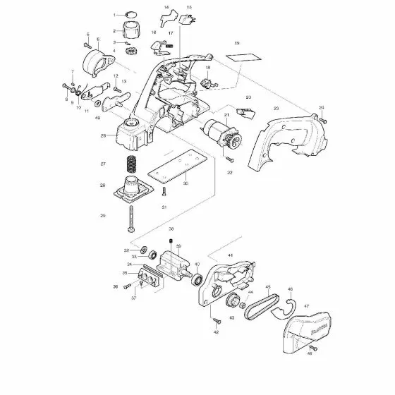 Makita 1051D Spare Parts List