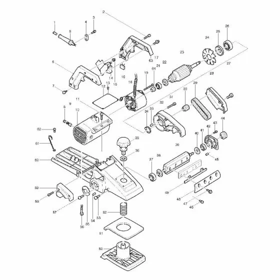 Makita 1805B Spare Parts List