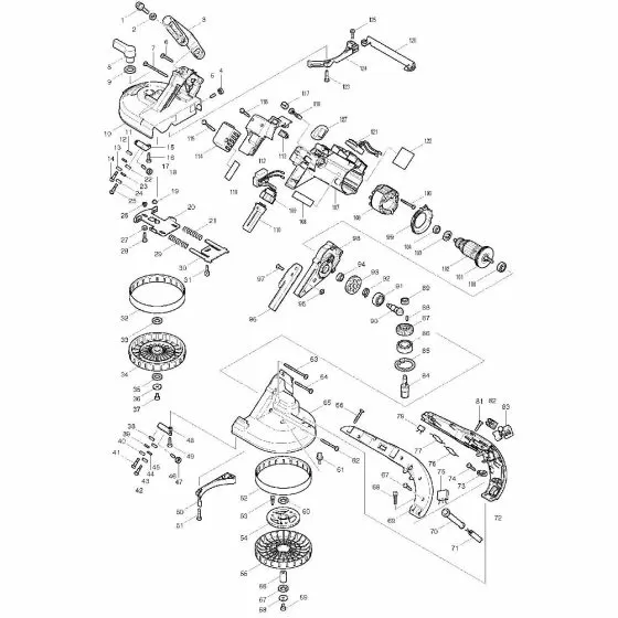 Makita 2107F Spare Parts List