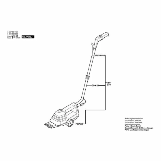 Bosch 1609200903 Spare Parts List 