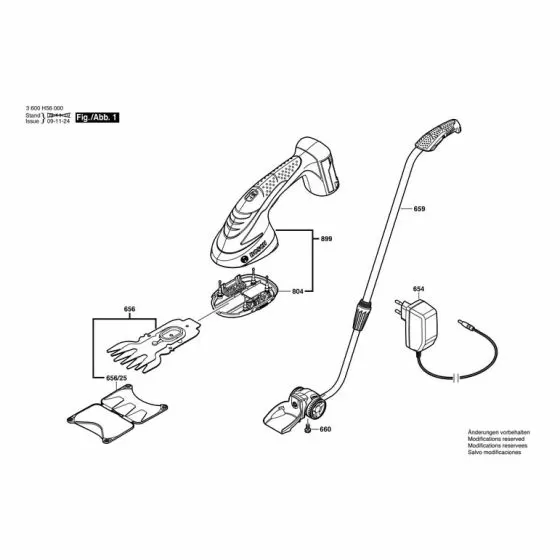 Bosch AGS 7.2 LI Spare Parts List Type: 3600H56000