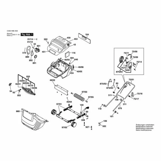 Bosch AMR 32 F SCREW F016T48535 Spare Part Type: 3600H88A00