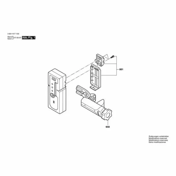 Bosch .3601K17101 Spare Parts List Type: 0