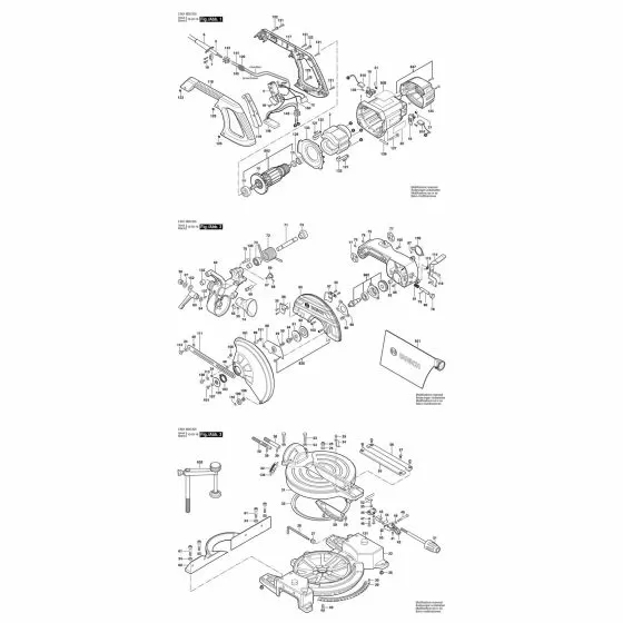 Bosch GCM 10 J Spare Parts List Type: 3601M20260