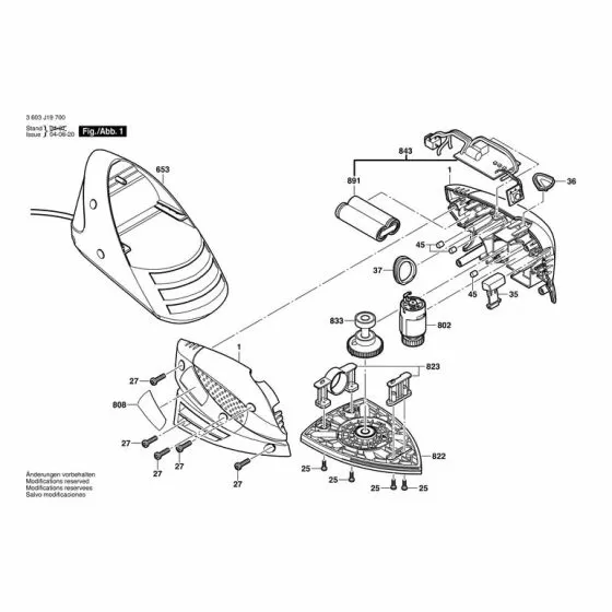 Bosch PRIO Spare Parts List Type: 3603J19700