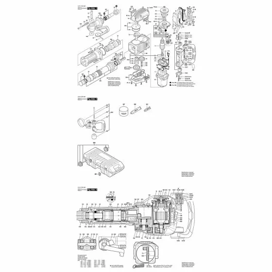 Bosch GSH 16-28 Type: 3611C35060 NAMEPLATE 26x52 MM 1601106032 Spare Part