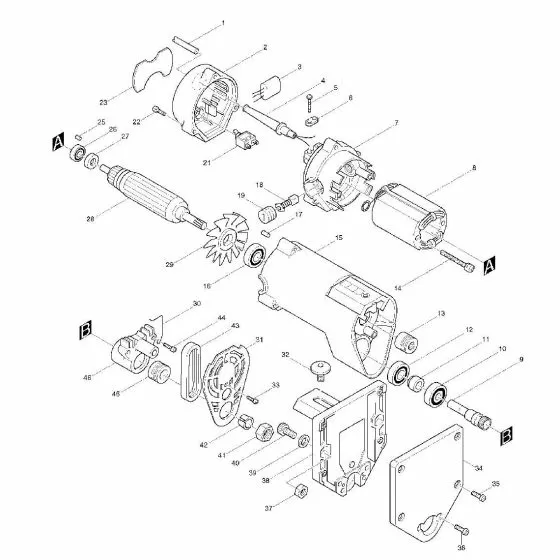 Makita 3705 Spare Parts List