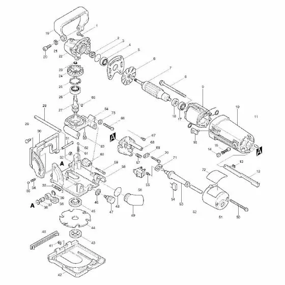 Makita 3901 Spare Parts List