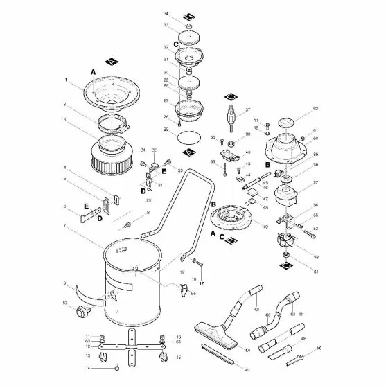 Makita 402 Spare Parts List