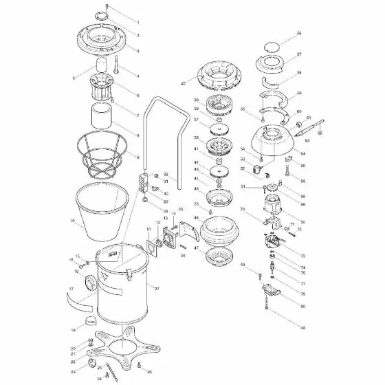 Makita 404X Spare Parts List