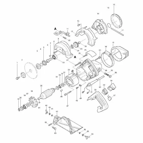 Makita 4101RH SCREW M3.5X8 110V 7104L 652006-0 Spare Part