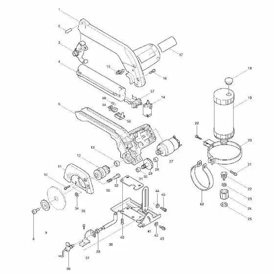 Makita 4190D Spare Parts List