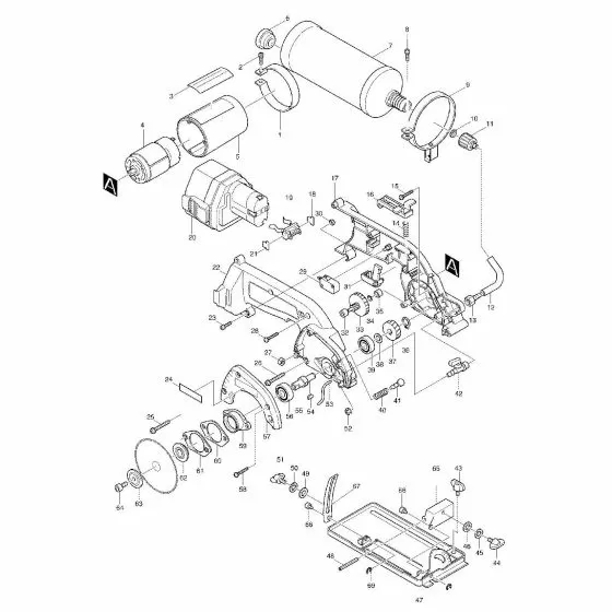 Makita 4191D Spare Parts List