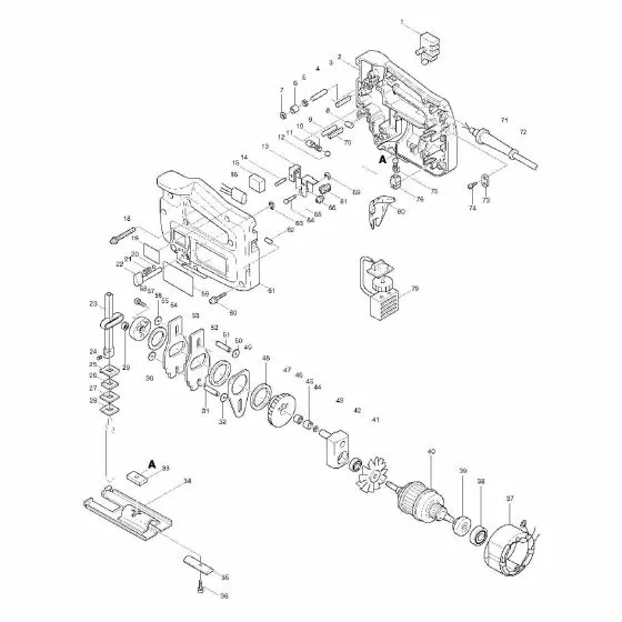 Makita 4302C Spare Parts List