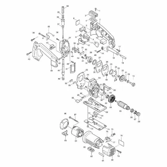 Makita 4304T Spare Parts List