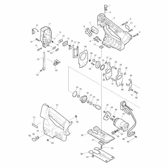 Makita 4331D Spare Parts List