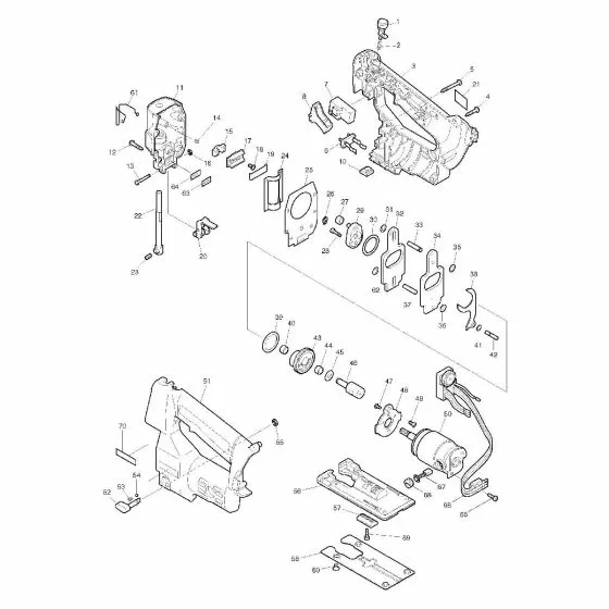 Makita 4333D Spare Parts List