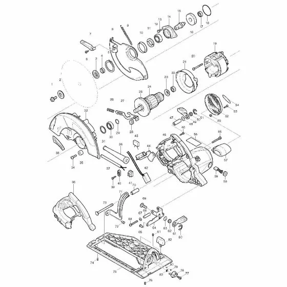 Makita 5008MG Spare Parts List