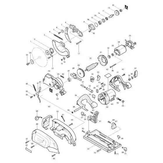 Makita 5017RKB Spare Parts List