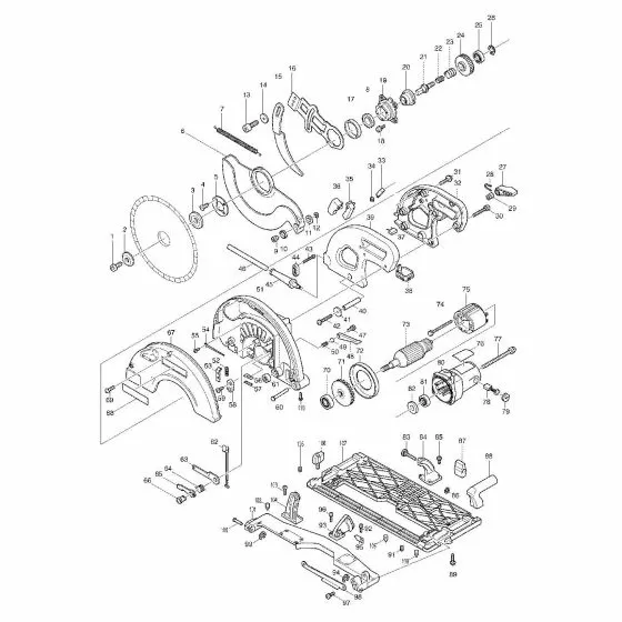 Makita 5143R Spare Parts List