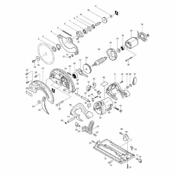 Makita 5603R Spare Parts List